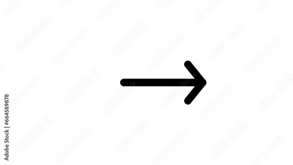 Right side direction moving arrow animated on white background. k1_1746 Right side direction moving arrow animated on white background. k1_1746