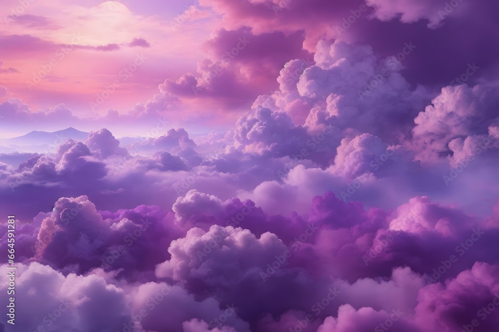 Purple Sky Clouds Background, Purple Clouds Background, Generative Ai Purple Sky Clouds Background, Purple Clouds Background, Generative Ai