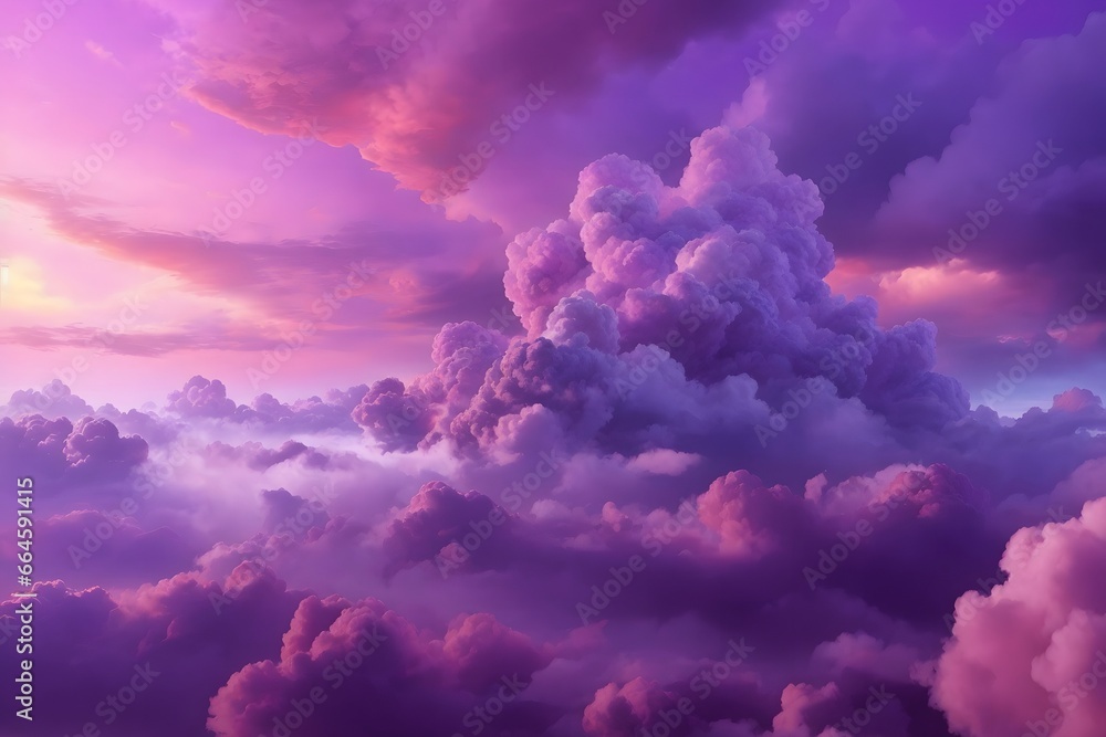Purple Sky Clouds Background, Purple Clouds Background, Generative Ai Purple Sky Clouds Background, Purple Clouds Background, Generative Ai
