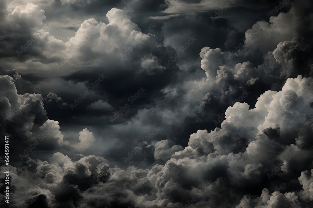 Fototapeta premium Black Clouds Background, Clouds Background, Generative Ai