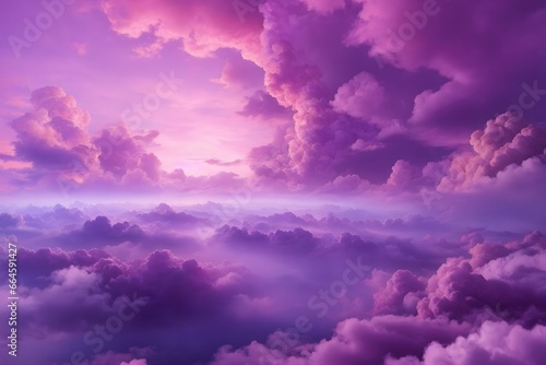 Purple Sky Clouds Background, Purple Clouds Background, Generative Ai