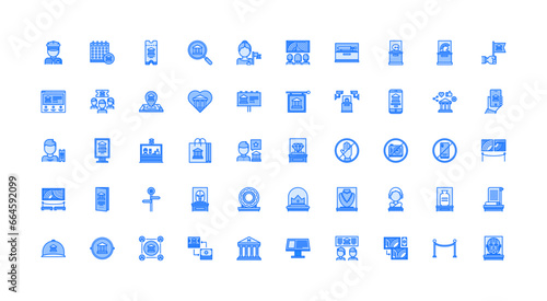 museum icon set