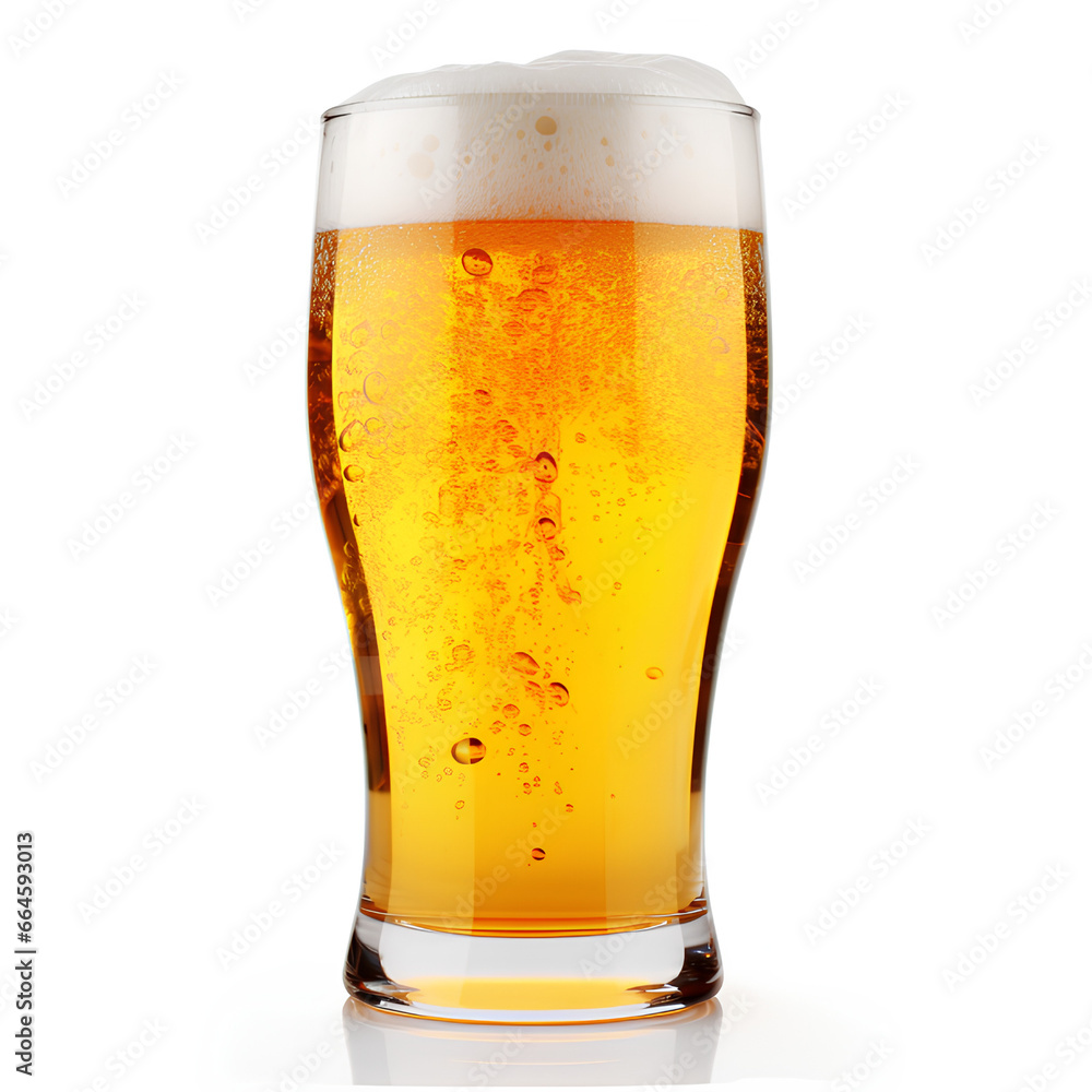 Glass of beer isolated on white background Glass of beer isolated on white background