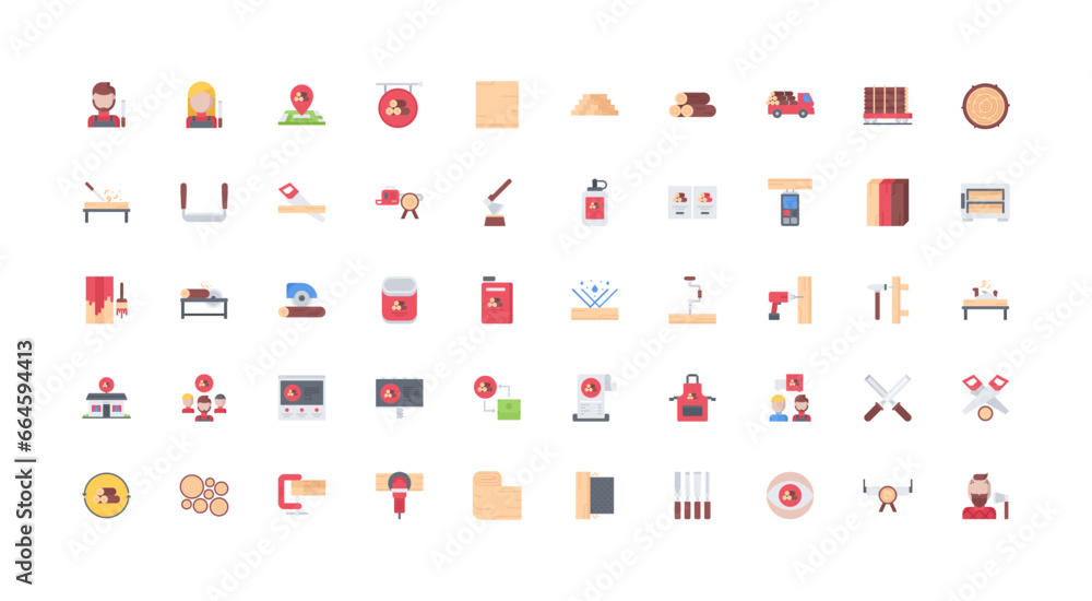 sawmill icon set sawmill icon set