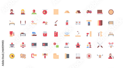 sawmill icon set
