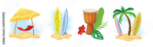 Hawaiian Composition with Bright Exotic Attribute Vector Set
