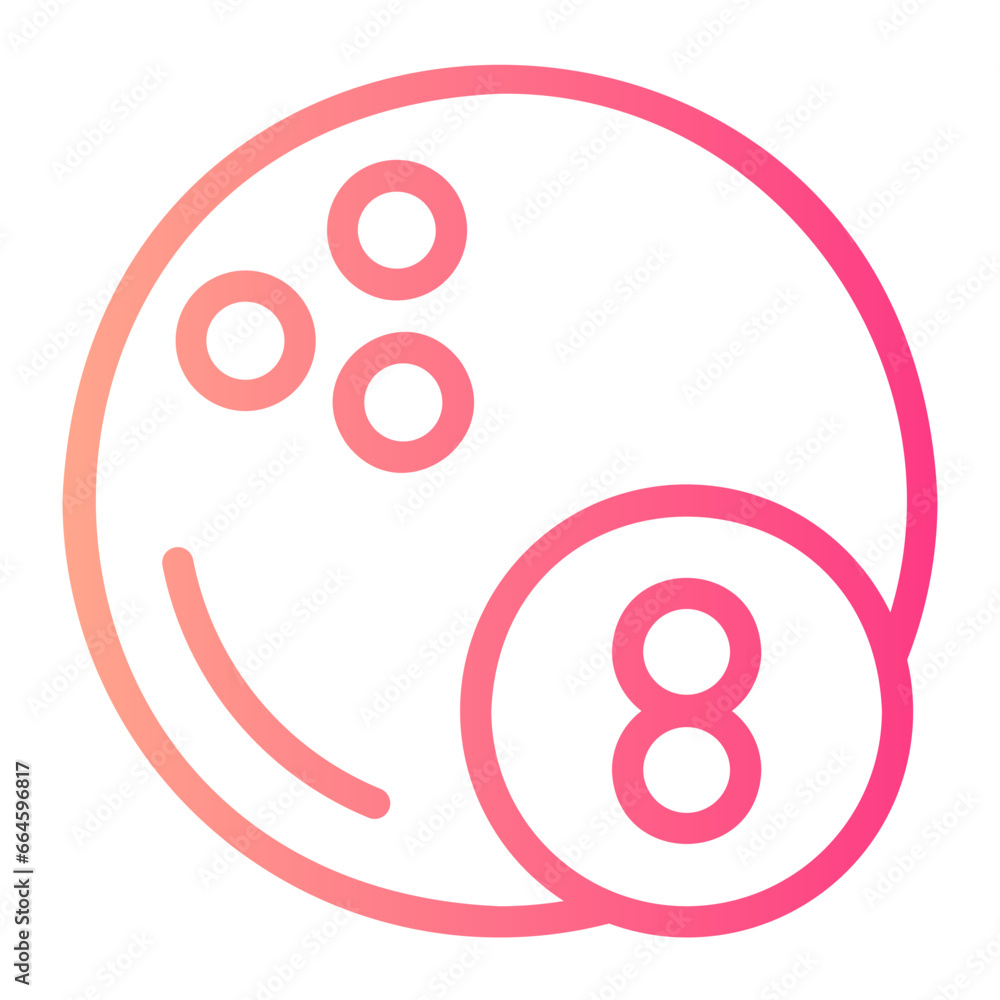bowling ball gradient icon bowling ball gradient icon