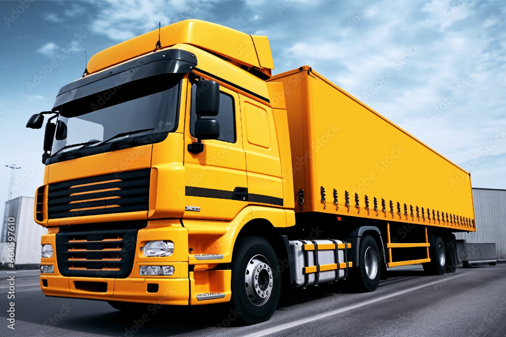 Big truck on the road Big truck on the road