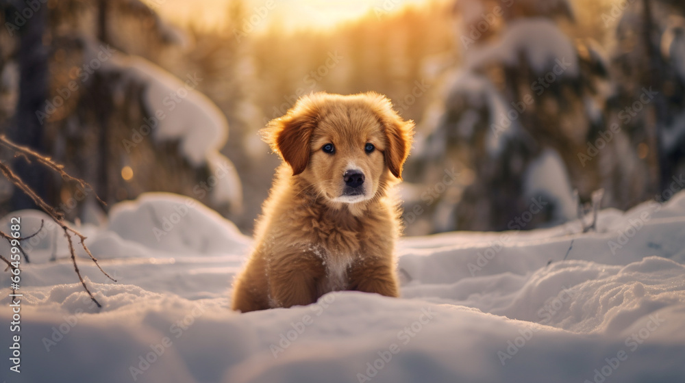 Close-up of a Golden Retriever puppy's Close-up of a Golden Retriever puppy's