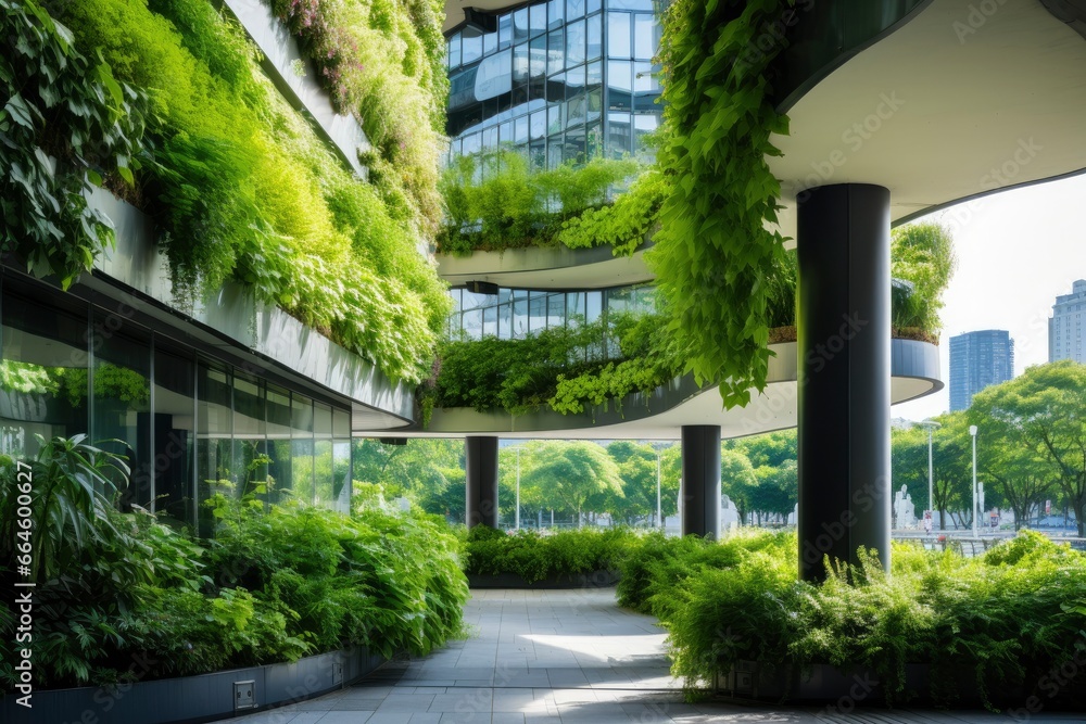 Office building with green environment. Office building with green environment.