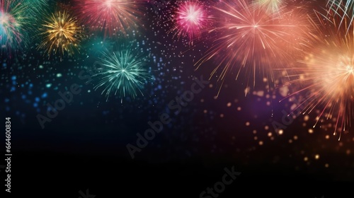 Abstract firework background with free space for text  © Fred