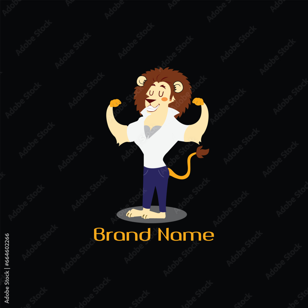men lion logo design vector men lion logo design vector