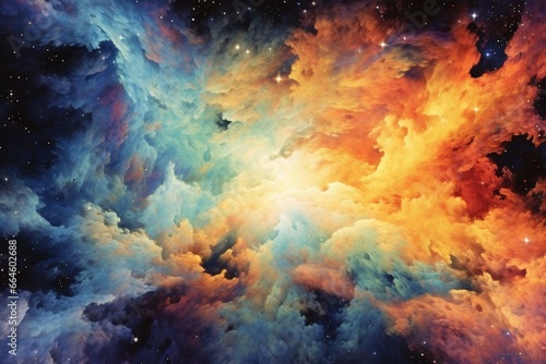 Illustration of a cosmic backdrop. Generative AI