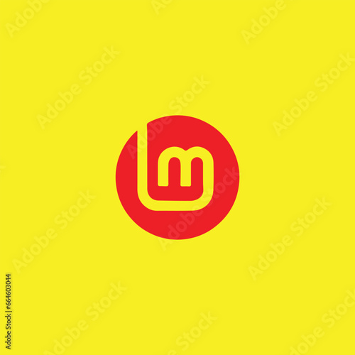 letters lm or ml text logo design vector