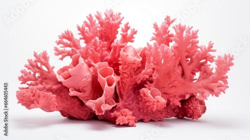 various sea corals on a plain background.