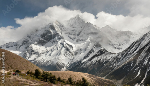 Mountain's Snow-Clad Peaks A Winter Wonderland © Im