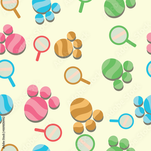 seamless pattern of cat footprints
