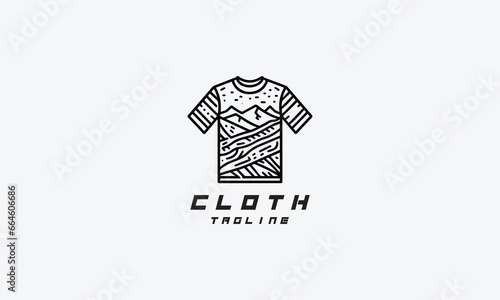 Shirts clothing vector logo icon illustration minimalistic line art design