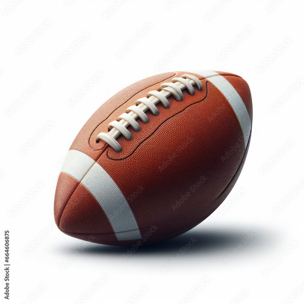 American football ball isolated on white background. ai generative American football ball isolated on white background. ai generative
