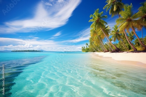 a stunning tropical beach. Generative AI