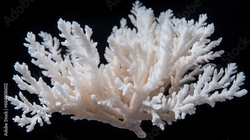 white corals on a black background. photo