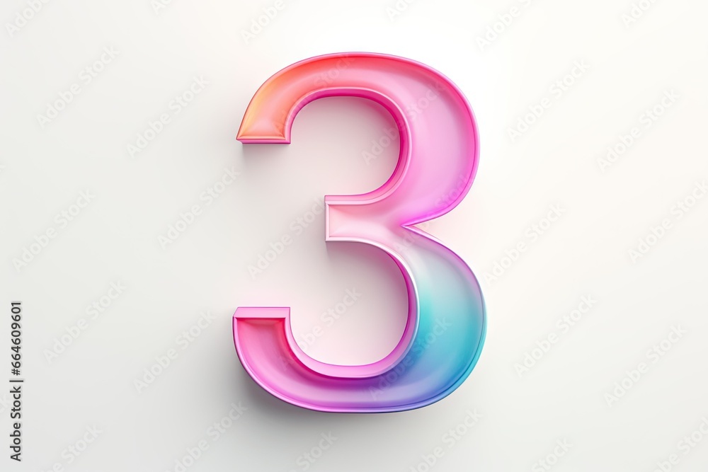 color number three. 3 years. birthday card. color number three. 3 years. birthday card.