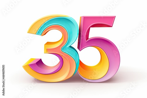 35 wedding anniversary. number 35, thirty-five, postcard, birthday, 35 years, year, number,