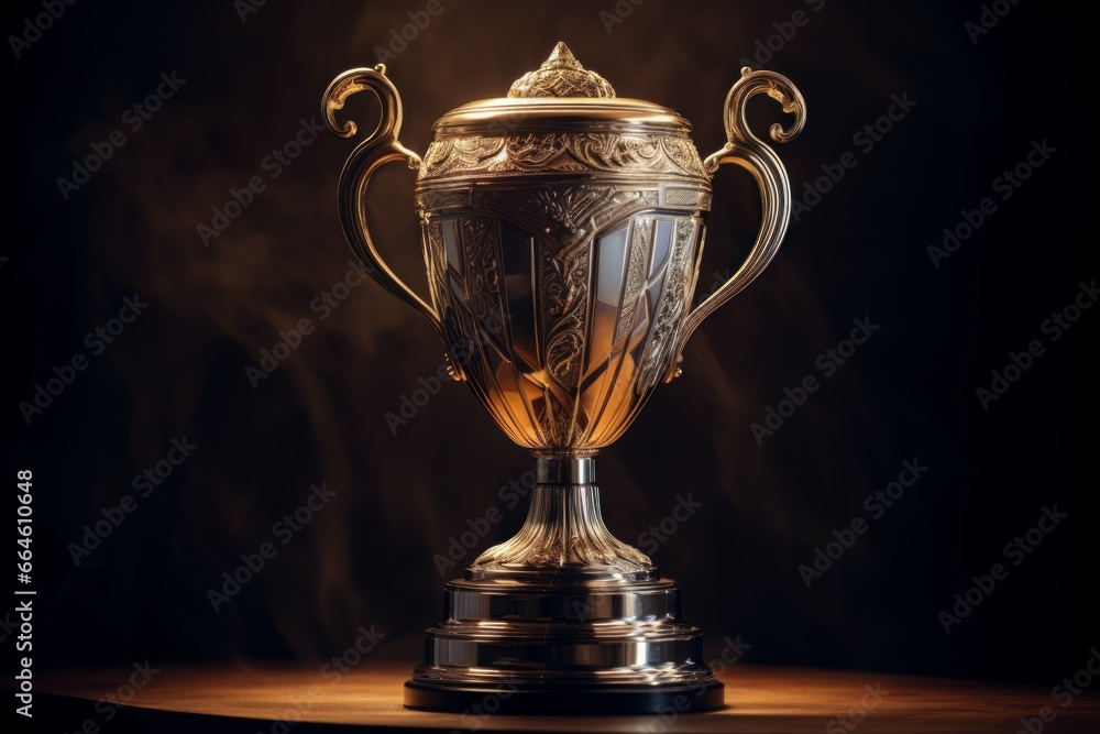 Sought-after Championship trophy. Sport win reward. Generate Ai Sought-after Championship trophy. Sport win reward. Generate Ai