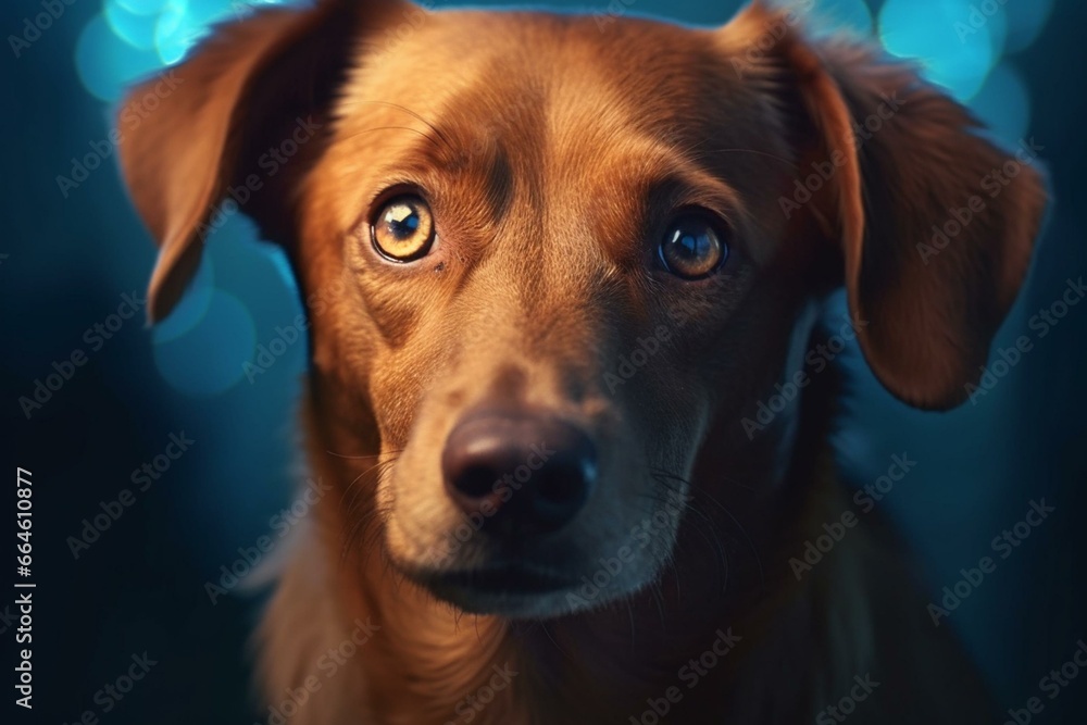A caring and gentle dog with expressive eyes. Generative AI