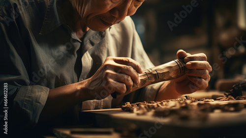 Creating Shakuhachi: Japanese Bamboo Flute Artisan photo