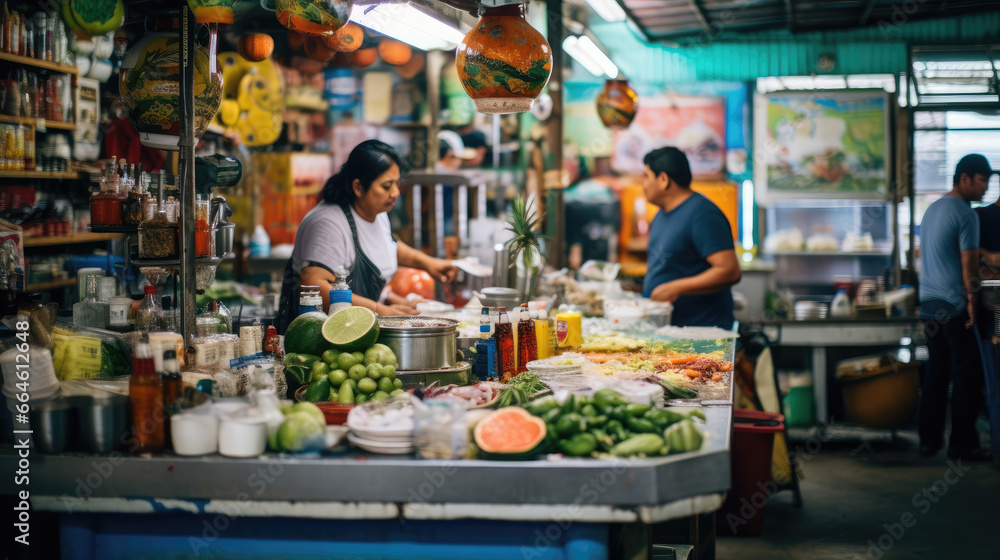 Lively Mexican Mercado: Aromatic Delights Await