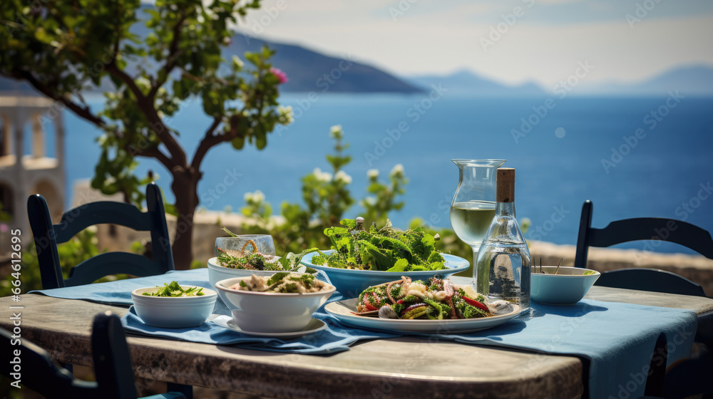 Inviting Greek Taverna: Mezze Platters Moussaka Fresh Greek Salad