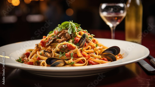 Italian Trattoria Feast: Handmade Pasta and Rich Red Chianti