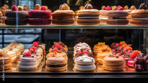 Meticulously Crafted French Patisserie: Éclairs Macarons Tarts
