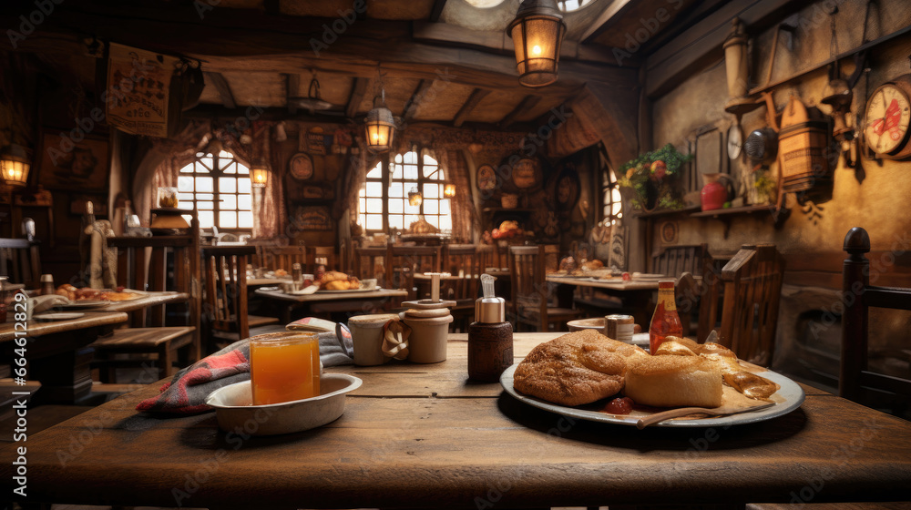 Austrian gasthaus with schnitzel and strudel Austrian gasthaus with schnitzel and strudel
