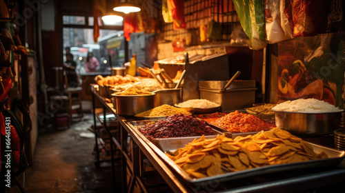 Freshly Pressed Tortillas at Rustic Mexican Tortilleria photo