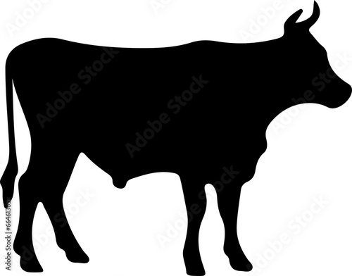 Wallpaper Mural Cow bull bovine silhouette isolated on white Torontodigital.ca