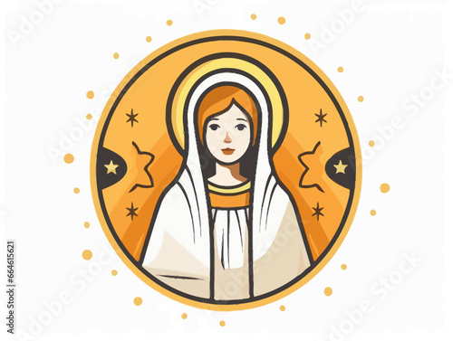 Doodle Icon of the Myrrh-bearing Women, cartoon sticker, sketch, vector, Illustration, minimalistic