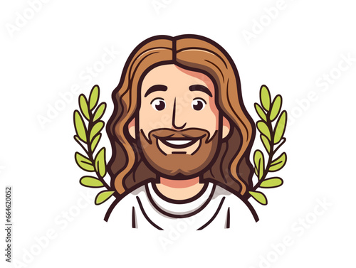 Doodle Icon of Christ the Bridegroom, cartoon sticker, sketch, vector, Illustration, minimalistic