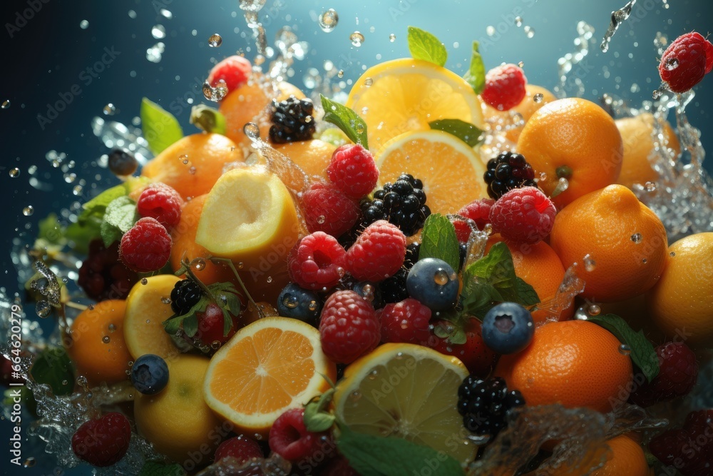 Appetizing fresh background on the theme of healthy fruits Appetizing fresh background on the theme of healthy fruits