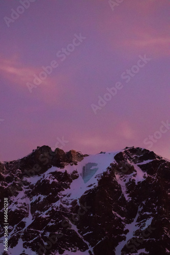 sunset in the mountains  Patagonia  Argentina