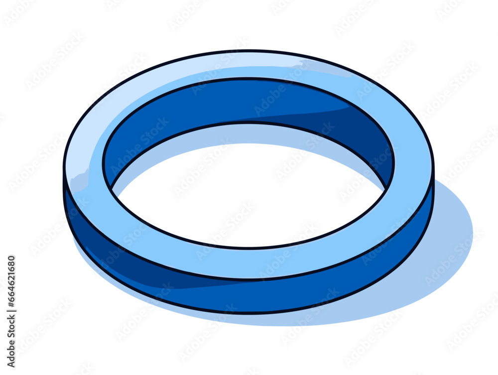 Doodle Blue ring, cartoon sticker, sketch, vector, Illustration, minimalistic Doodle Blue ring, cartoon sticker, sketch, vector, Illustration, minimalistic