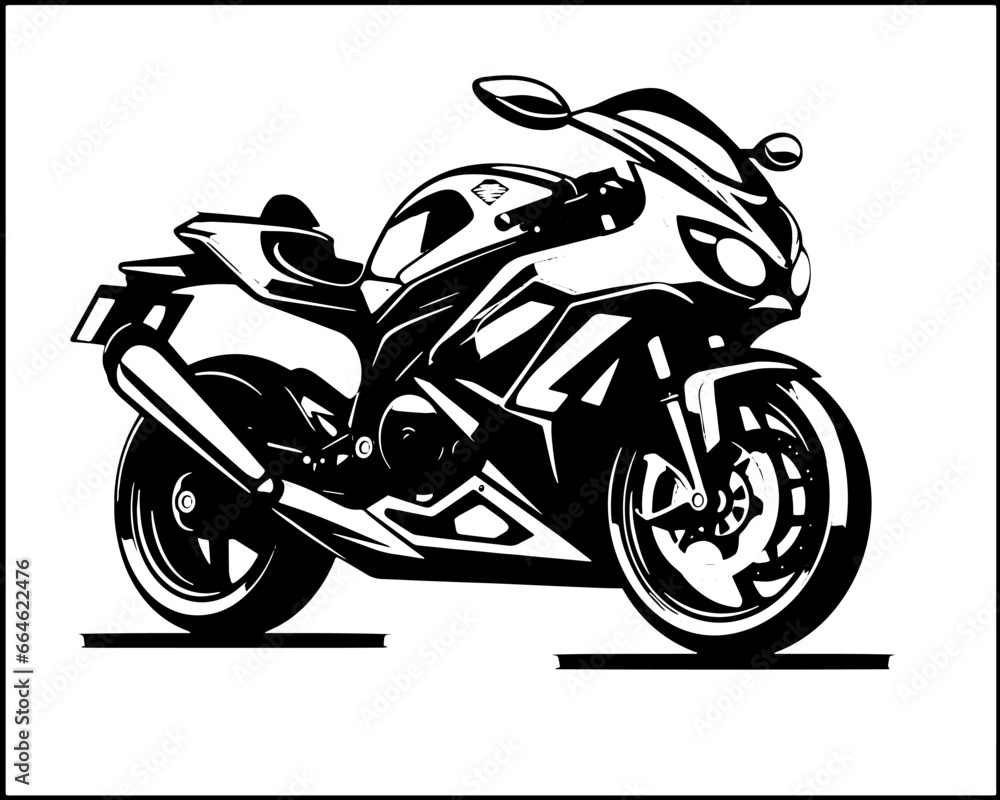 Obraz premium Motorcycle ATV Vector Scooter Bike Logo Pictogram Icon Sport Motorsport