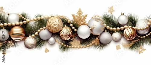 christmas decoration on white background, christmas background