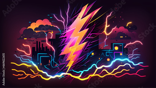 "Neon Retro Style Illustration"