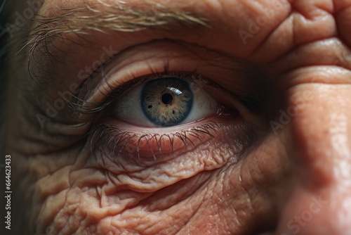 Close-Up of Wrinkled Eye