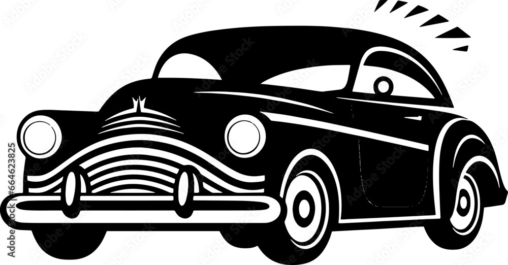 Obraz premium Vintage Car Logo Vector Icon Fast Elegant