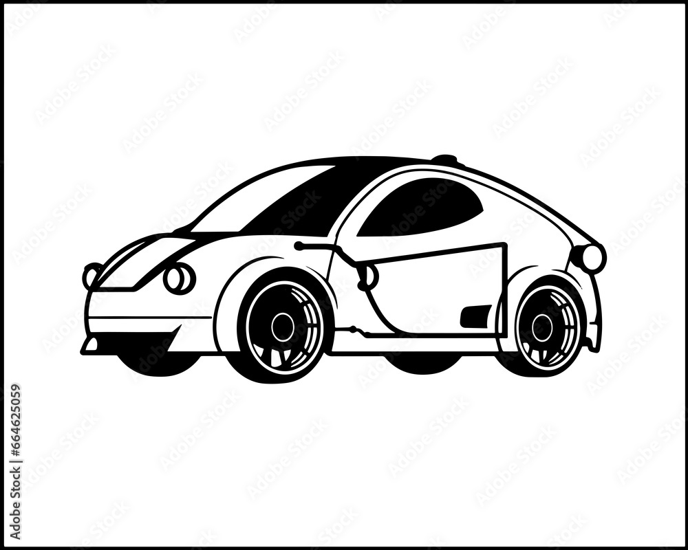 Naklejka premium Vintage Car Logo Vector Icon Fast Elegant