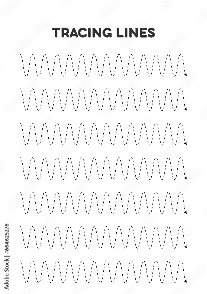 Tracing lines. Worksheets for kids. Preschool education. Tracing lines. Worksheets for kids. Preschool education.