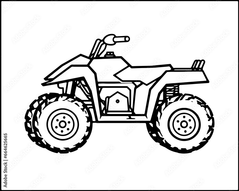 Motorcycle quad bike Vector Scooter Bike Logo Pictogram Icon Sport Motorsport